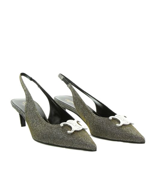 Céline Green Alma Pointed High-Heeled Sandals