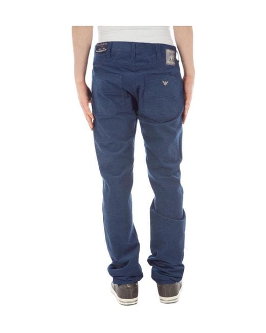 Armani Jeans Blue Logo Jeans for men
