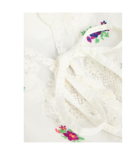 Rixo White Versatile V-Neck Puff Sleeve T-Shirt