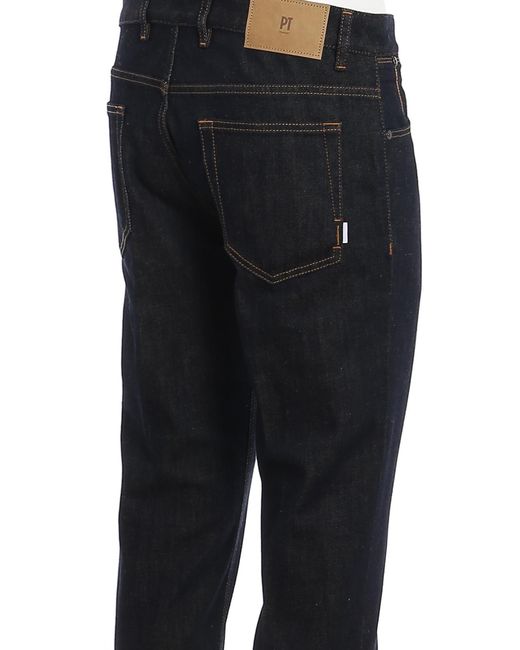PT01 Black Straight Jeans for men