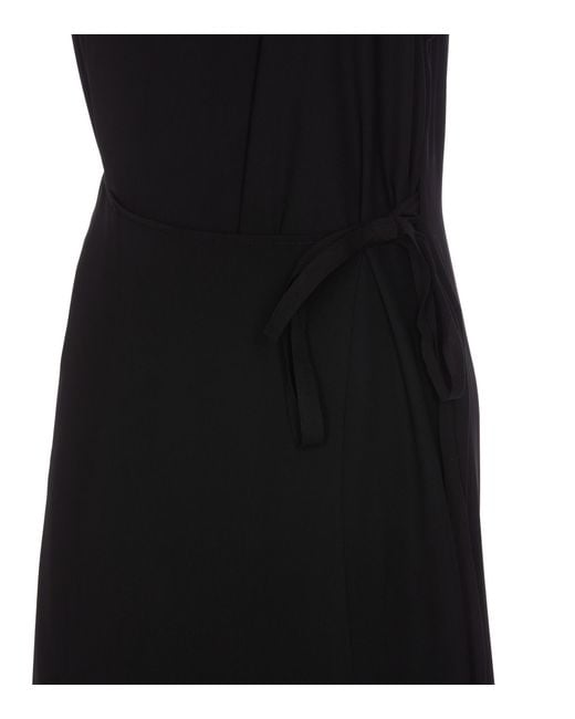 MM6 by Maison Margiela Black Belted Sleeveless Maxi Dress
