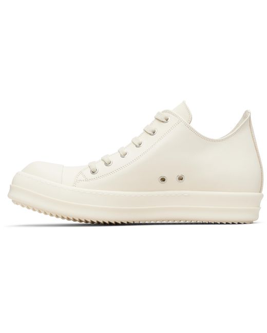 Rick Owens White Temple Low-Top Sneakers for men