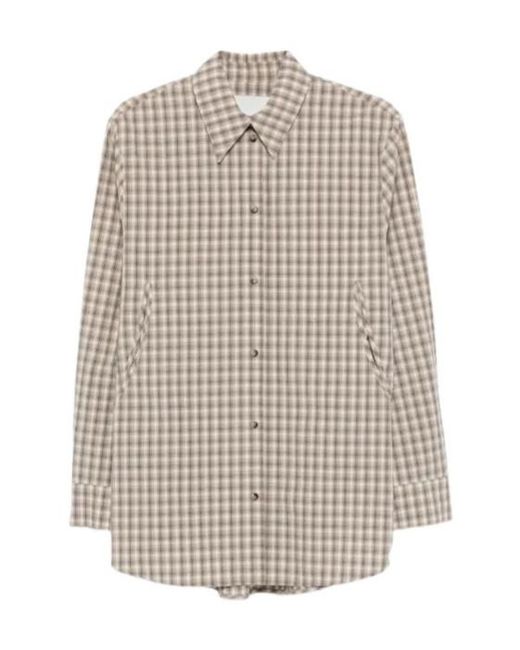 Nanushka White Plaid-Detail Shirt