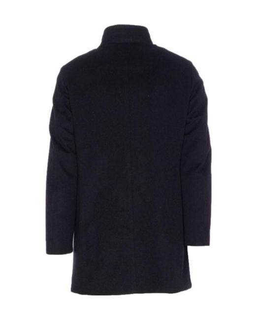 Moorer Blue Bond-Fur-Cs Single-Breasted Padded Coat for men