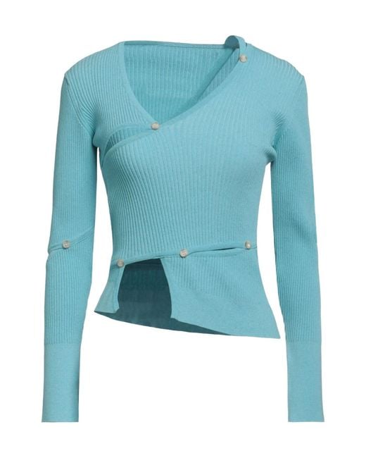 Jacquemus Blue Solid-Color Knitwear