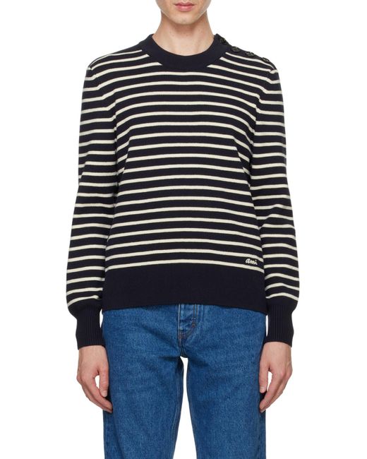 AMI Blue Sweaters for men