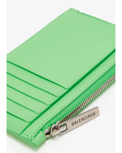 Balenciaga Green Envelope Long Card Holder
