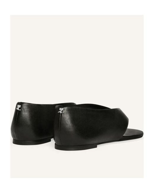 Courreges Black Courrèges Open Thong Strap Sandals
