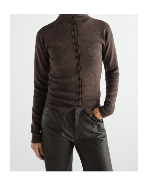 Lemaire Brown Buttoned Top