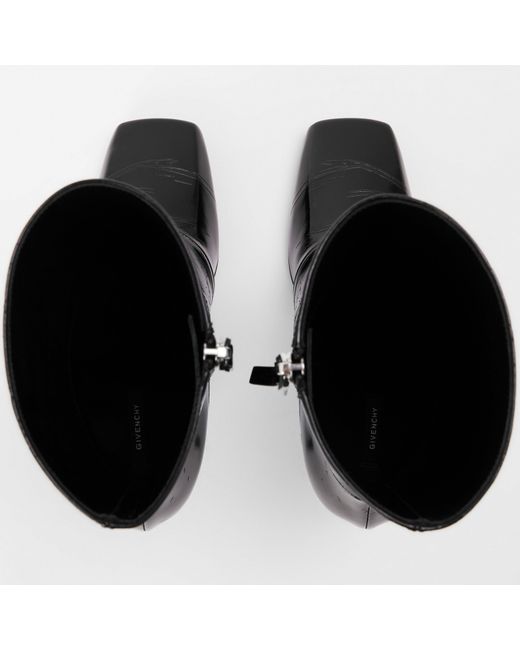 Givenchy Black Solid Color Ankle Heeled Boots