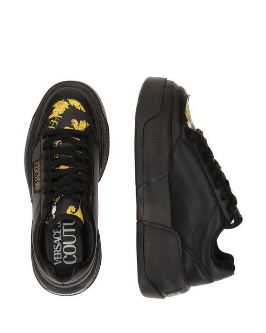 Versace Jeans Black Laced Sneakers