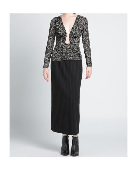 Isabel Marant Black Deep V-Neck Top