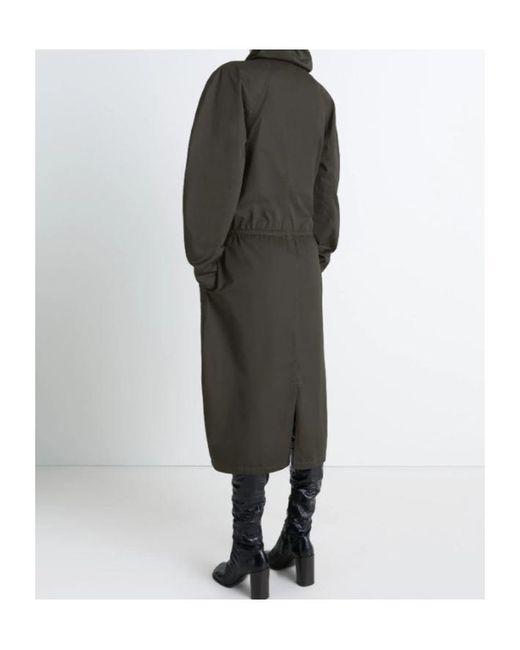 Lemaire Black Vareuse High Neck Drawstring Dress