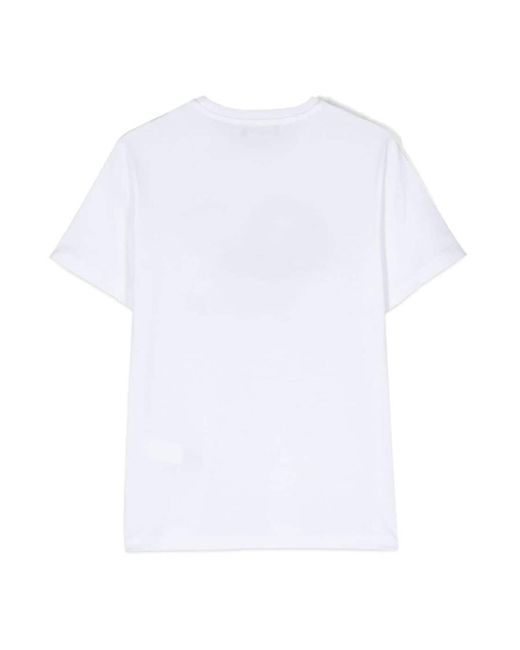 DSquared² White Graphic-Print Cotton T-Shirt for men