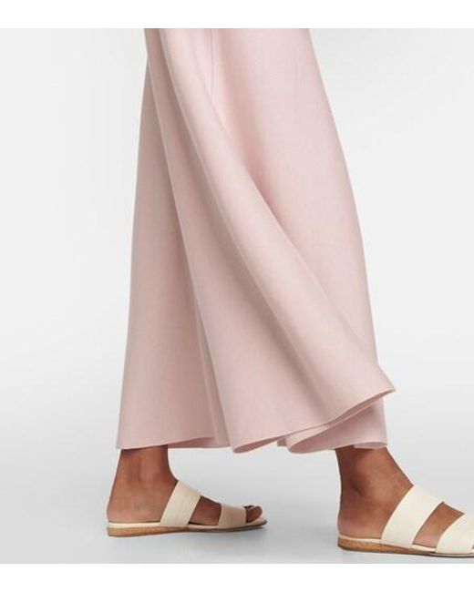 Gabriela Hearst Purple Wool And Silk Long Dress