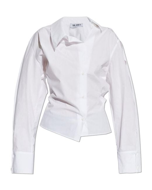 The Attico White The Asymmetric Shirt