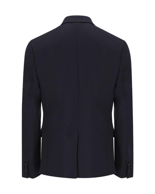 Valentino Blue Single-Breasted Tailored Blazer for men