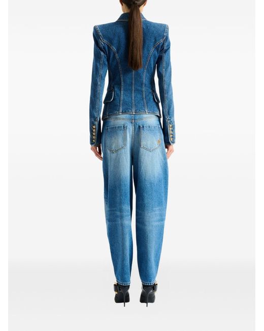 Balmain Blue Denim 2-Button Jacket