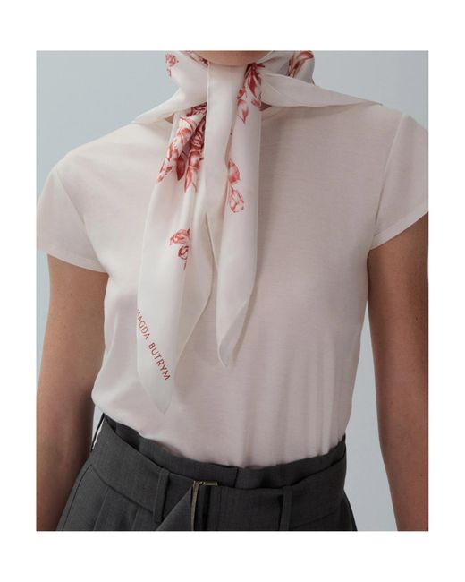 Magda Butrym White Cotton T-Shirt
