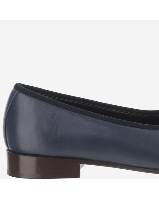 The Row Blue Round-Toe Loafers