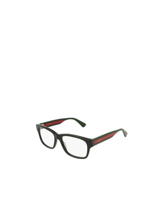 Gucci White Eyewear Rectangle Frame Glasses for men
