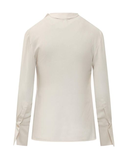 Victoria Beckham White Seam Detail Blouse