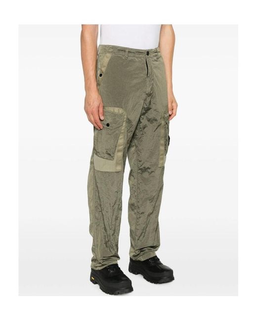 Stone Island Green Casual Trousers With Belt Loops for men