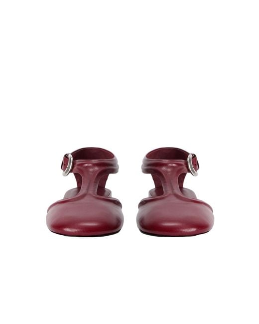 Jil Sander Purple Mary Jane Shoes