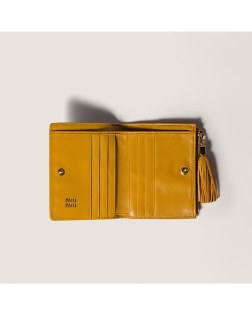 Miu Miu Brown Small Leather Wallet