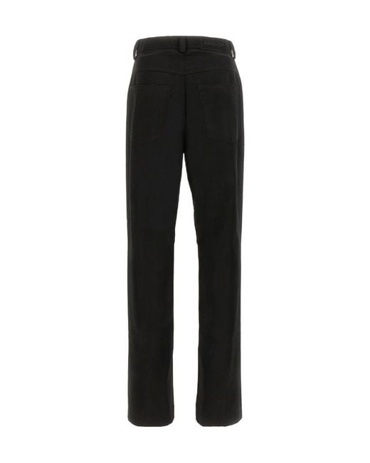 Ambush Black Logo Embroidered Zip Up Trousers for men