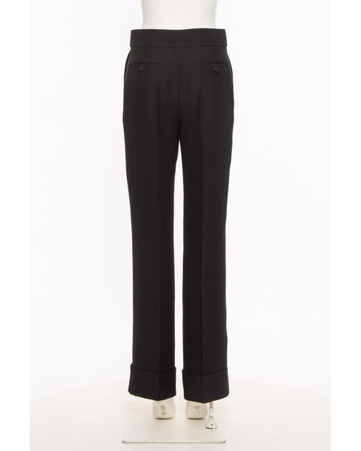 Valentino Black Straight Leg Tailored Pants