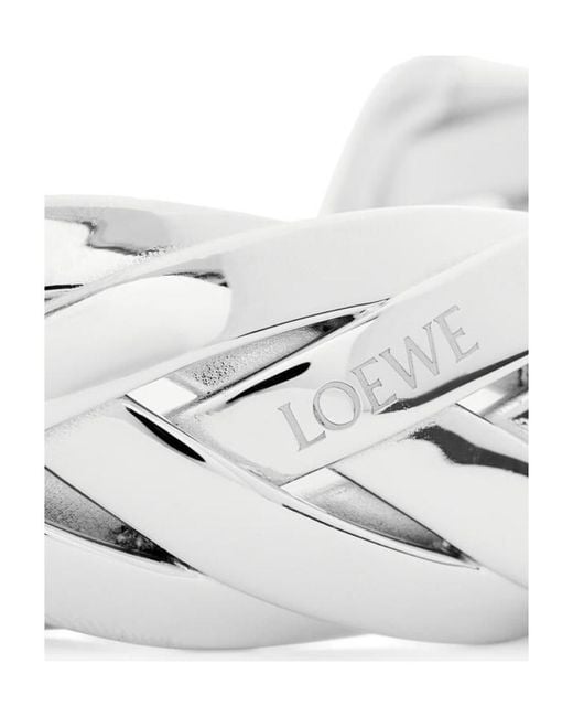 Loewe White Large Braided Cuff