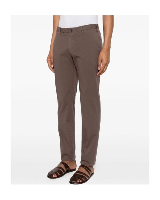 Incotex Brown Pattern 30 Slim Fit Pants for men