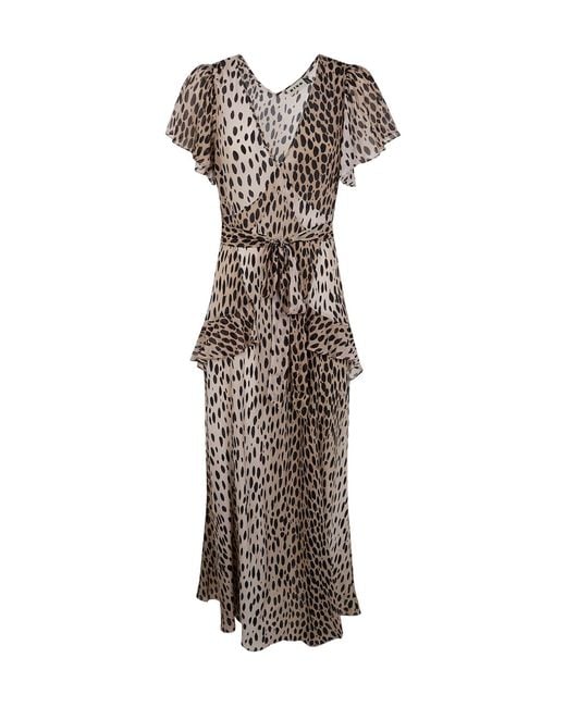 Rixo Multicolor Evie Ruffled Maxi Dress