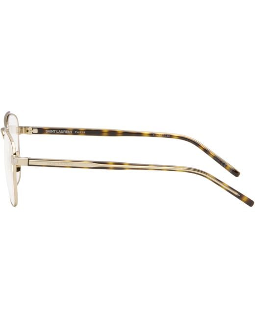 Saint Laurent White Pilot-Frame Glasses for men