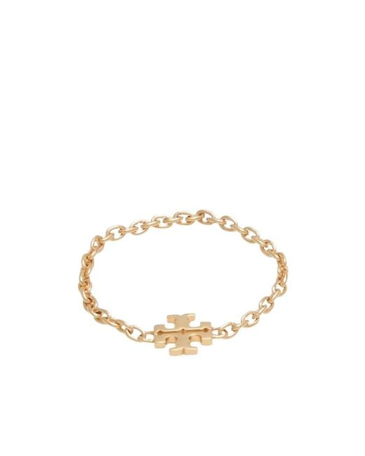 Tory Burch Metallic Brand Logo Ring