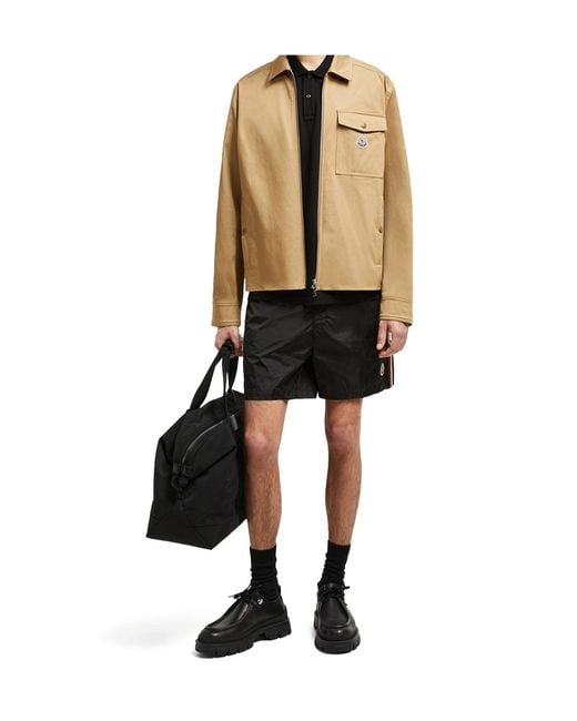 Moncler Black Logo Patch Boxer Swim Shorts for men