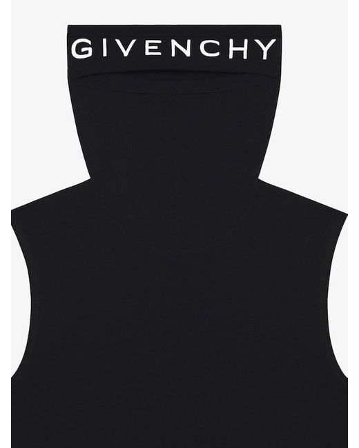 Givenchy Black Sleeveless Balaclava Top for men