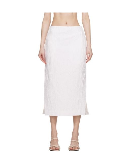 Co. White Slit Skirt