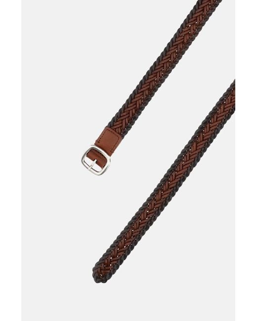 Hereu Brown Braided Leather Belt