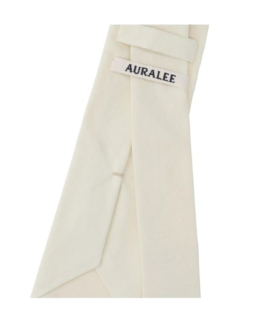 Auralee White Pointed Tie for men