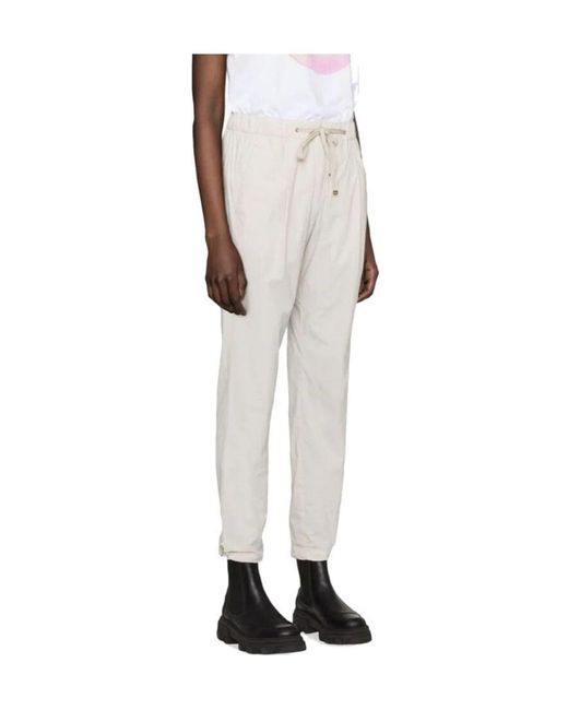 Herno Gray Logo-Plaque Tapered Trousers