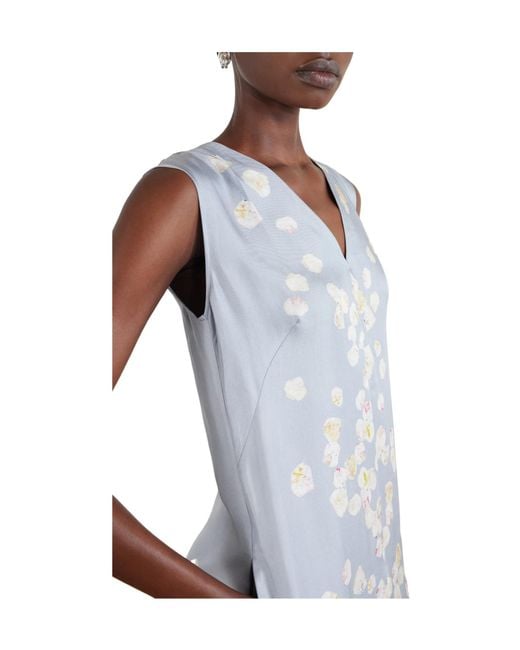 Altuzarra White Floral-Print Silk-Twill Midi Dress