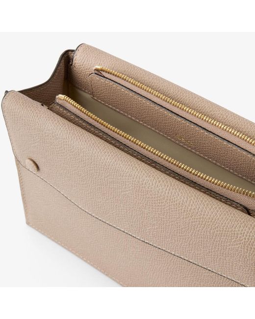 Valextra Natural Flap Shoulder Bag