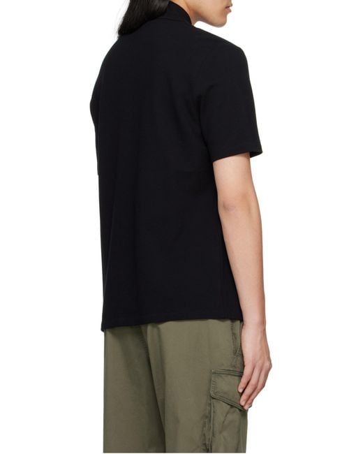 Balmain Black Coin-Printed Polo Shirt for men