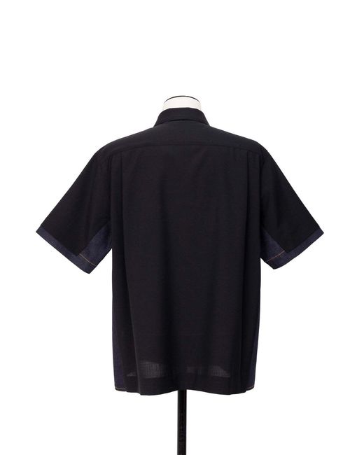 Sacai Black Patchwork Design Shirt for men