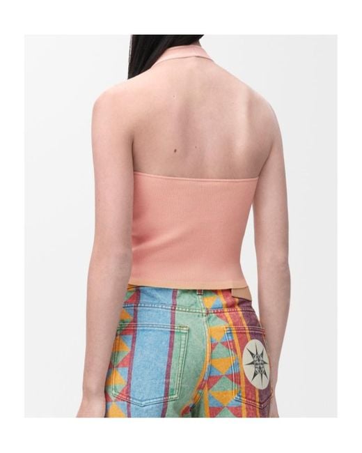 Loewe Pink Halterneck Tank Top
