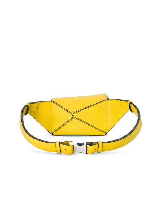 Loewe Yellow Mini Puzzle Bumbag for men