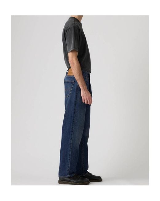 Levi's Blue 568 Loose Straight Jeans for men