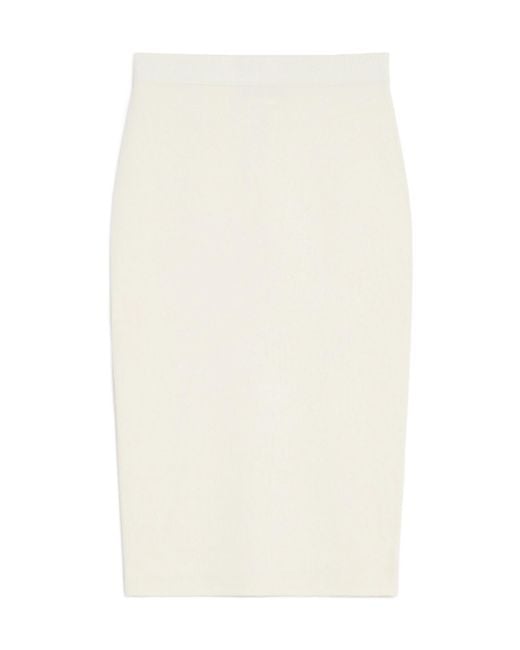 Max Mara White Pencil Skirt